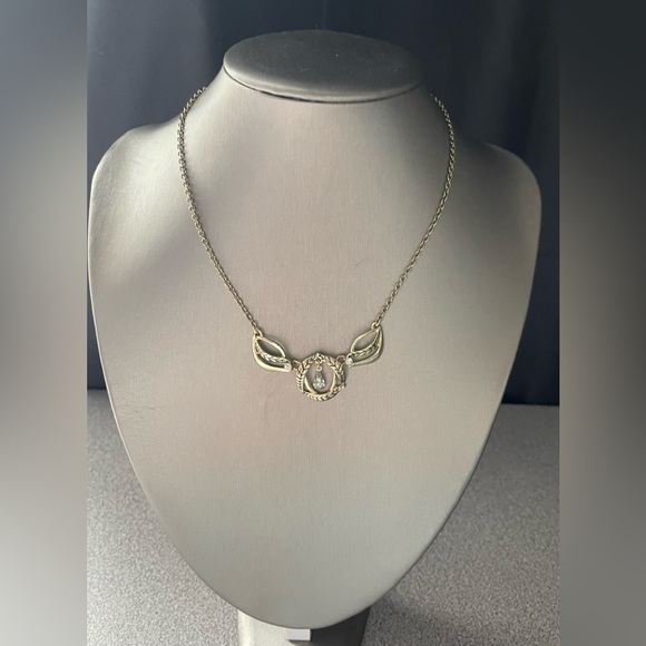 Vintage NRT CZ Gold Toned Necklace - Picture 1 of 7